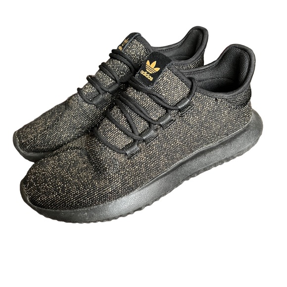 Adidas Ortholite black and gold pattern lace sneakers size 6 men’s runners shoes - Picture 3 of 10